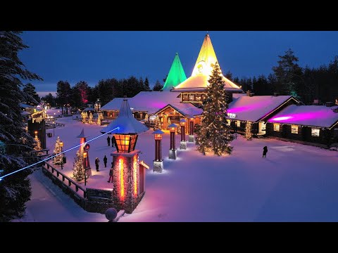 Santa Claus Village 🦌🎅 in Rovaniemi Finland in Christmas-time Arctic Circle home of Father Christmas