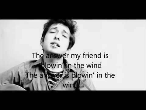 Blowin&#039; In The Wind -Bob Dylan - Lyrics
