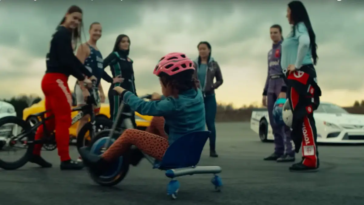 All the women in the 2023 Toyota racing commercial Auralcrave